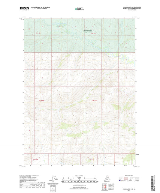 Chandalar C-1 NE Alaska US Topo Map Image