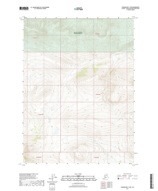 Chandalar C-1 NW Alaska US Topo Map Image