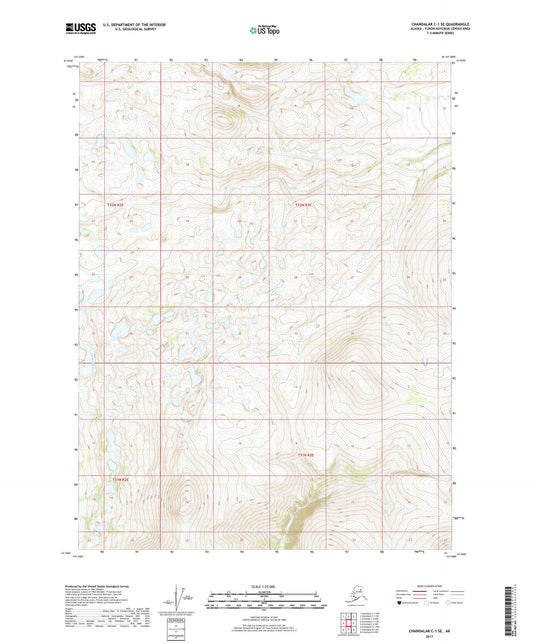 Chandalar C-1 SE Alaska US Topo Map Image