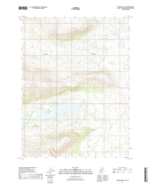 Chandalar C-1 SW Alaska US Topo Map Image