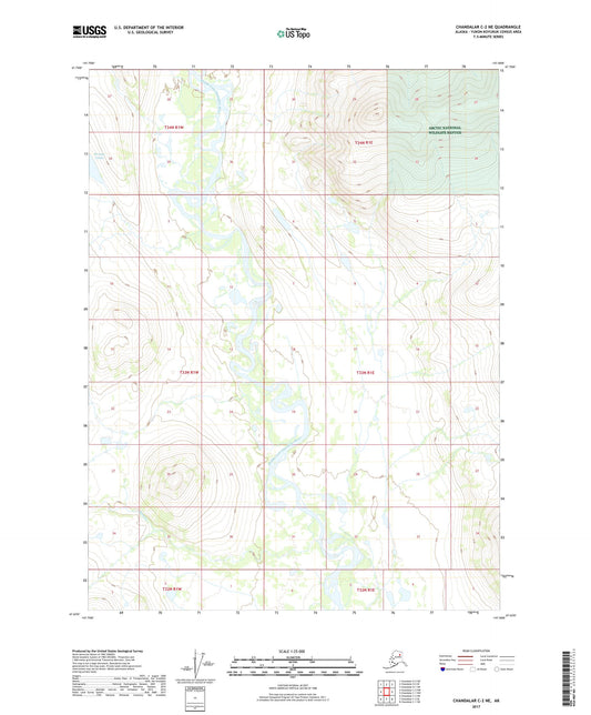 Chandalar C-2 NE Alaska US Topo Map Image