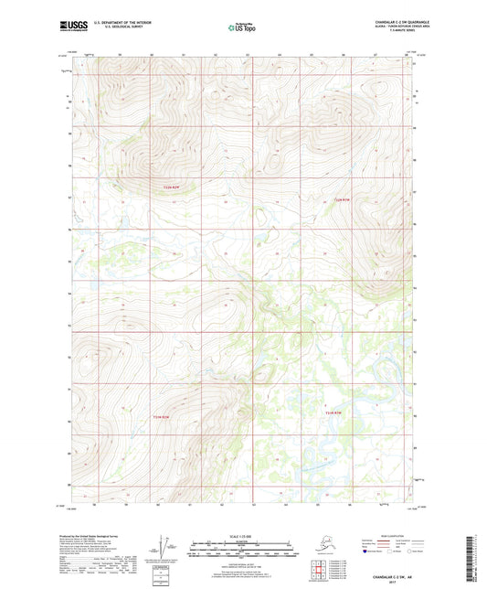 Chandalar C-2 SW Alaska US Topo Map Image