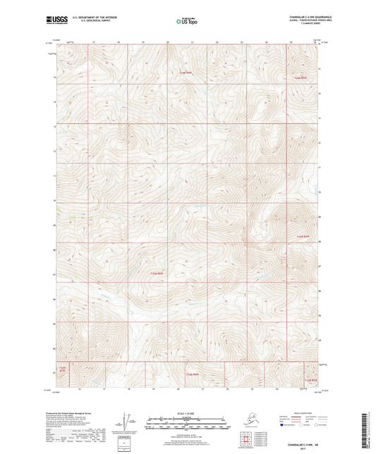 Chandalar C-4 NW Alaska US Topo Map Image