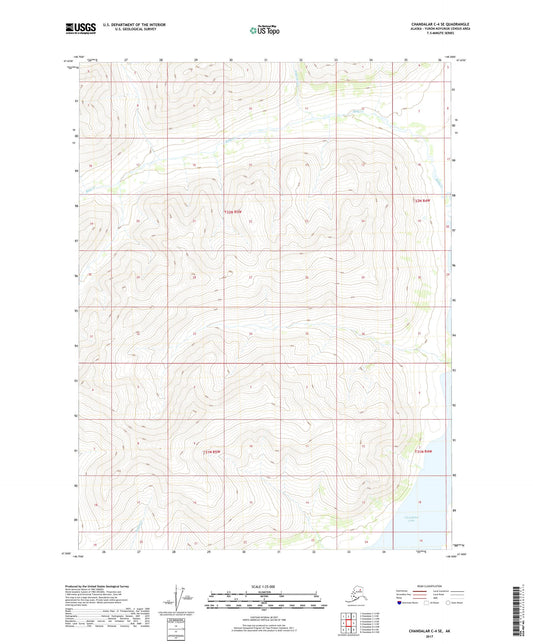 Chandalar C-4 SE Alaska US Topo Map Image