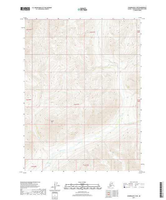 Chandalar C-5 NE Alaska US Topo Map Image