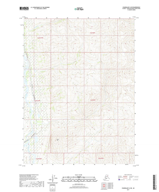 Chandalar C-6 NE Alaska US Topo Map Image