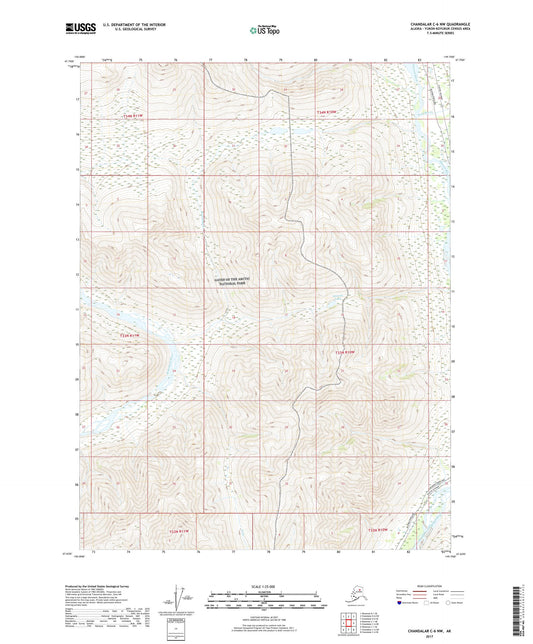 Chandalar C-6 NW Alaska US Topo Map Image