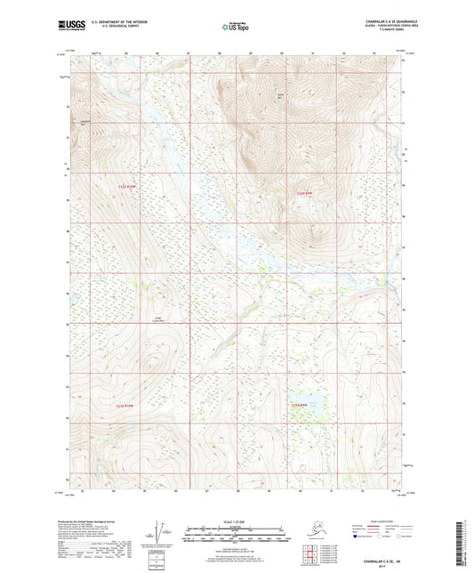 Chandalar C-6 SE Alaska US Topo Map Image