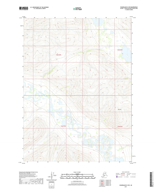 Chandalar D-3 SW Alaska US Topo Map Image