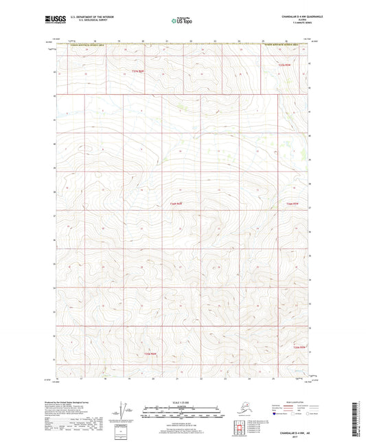 Chandalar D-4 NW Alaska US Topo Map Image