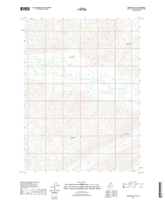 Chandalar D-4 SE Alaska US Topo Map Image