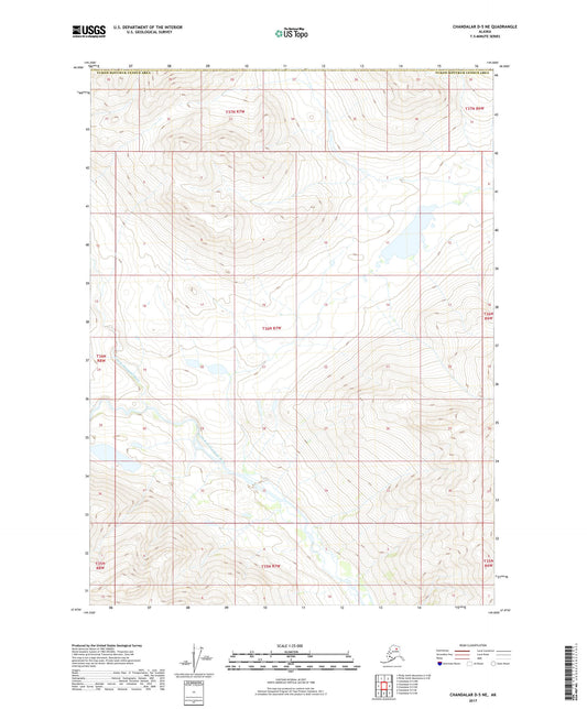 Chandalar D-5 NE Alaska US Topo Map Image