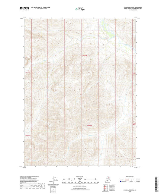 Chandalar D-5 SE Alaska US Topo Map Image