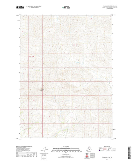 Chandalar D-6 SE Alaska US Topo Map Image