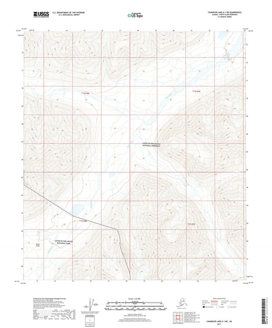 Chandler Lake A-1 NE Alaska US Topo Map Image