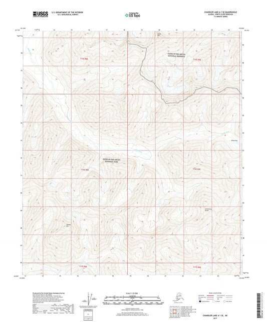 Chandler Lake A-1 SE Alaska US Topo Map Image