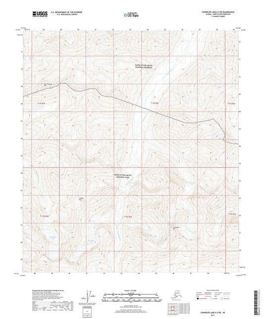 Chandler Lake A-2 NE Alaska US Topo Map Image