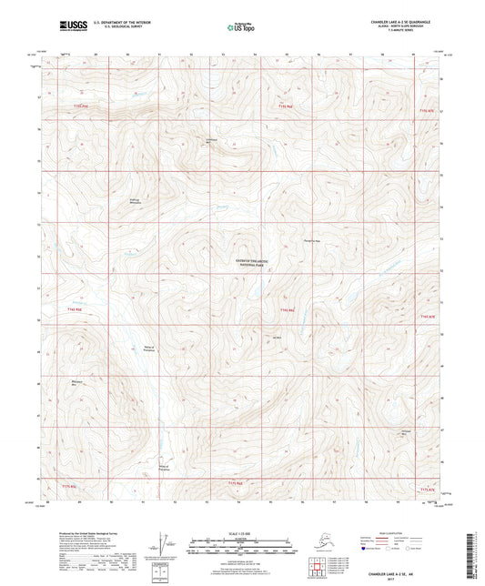 Chandler Lake A-2 SE Alaska US Topo Map Image