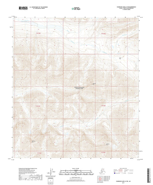 Chandler Lake A-2 SW Alaska US Topo Map Image