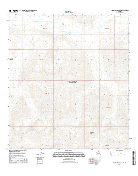 Chandler Lake A-3 SE Alaska US Topo Map Image