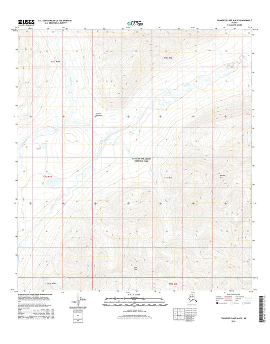 Chandler Lake A-4 SE Alaska US Topo Map Image