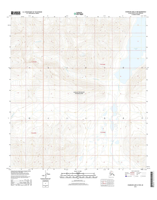 Chandler Lake A-5 NW Alaska US Topo Map Image