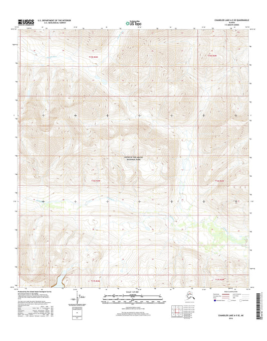 Chandler Lake A-5 SE Alaska US Topo Map Image