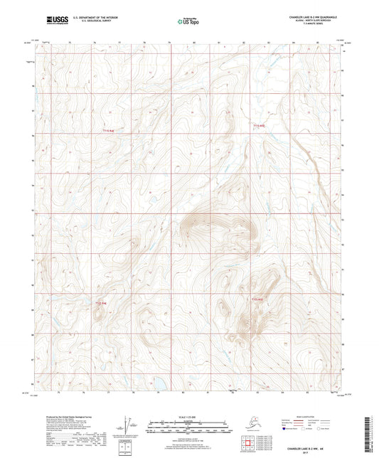 Chandler Lake B-2 NW Alaska US Topo Map Image