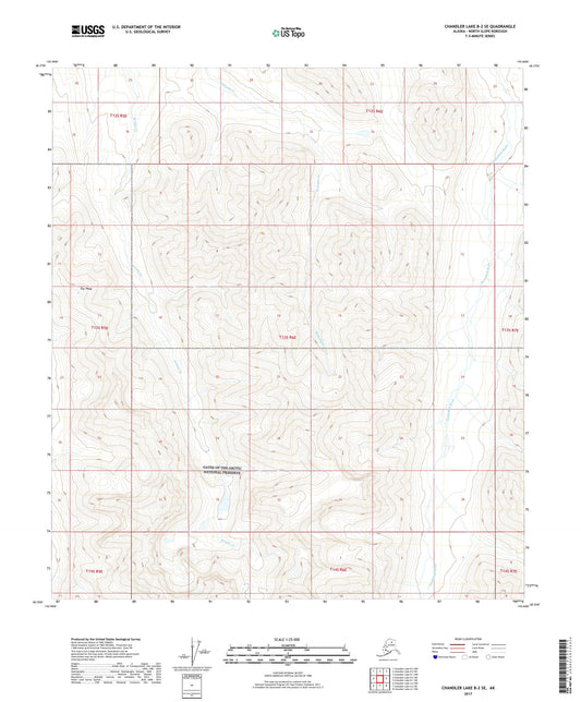 Chandler Lake B-2 SE Alaska US Topo Map Image