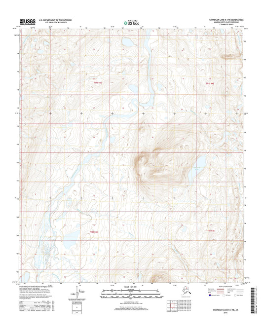 Chandler Lake B-3 NE Alaska US Topo Map Image