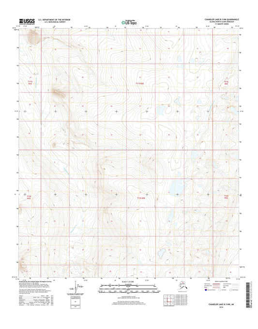 Chandler Lake B-3 NW Alaska US Topo Map Image