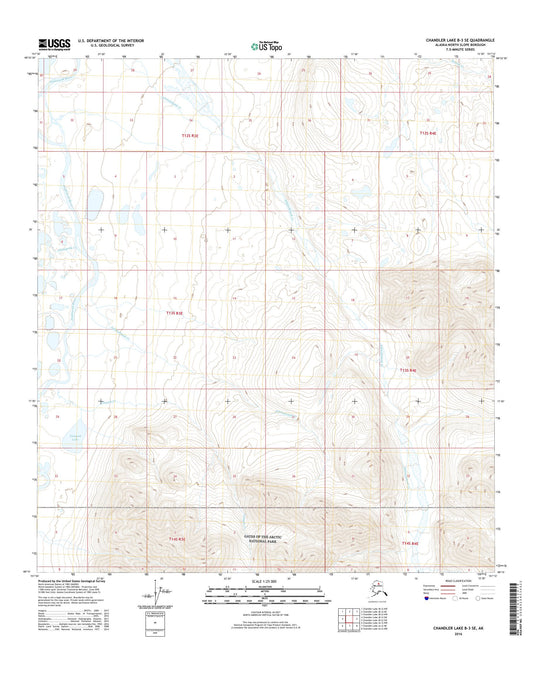 Chandler Lake B-3 SE Alaska US Topo Map Image