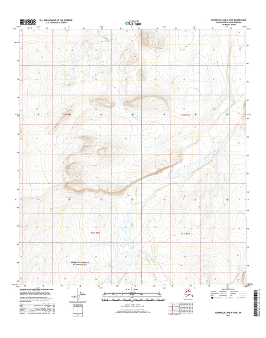 Chandler Lake B-4 NW Alaska US Topo Map Image