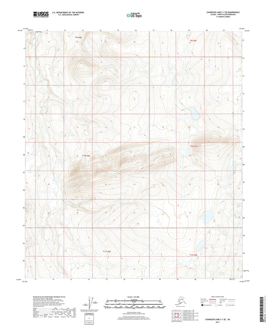 Chandler Lake C-1 SE Alaska US Topo Map Image