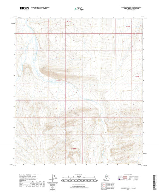 Chandler Lake C-1 SW Alaska US Topo Map Image