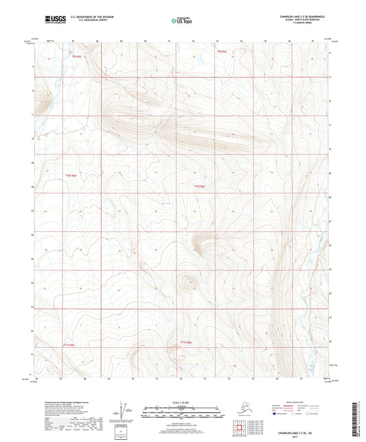 Chandler Lake C-2 SE Alaska US Topo Map Image