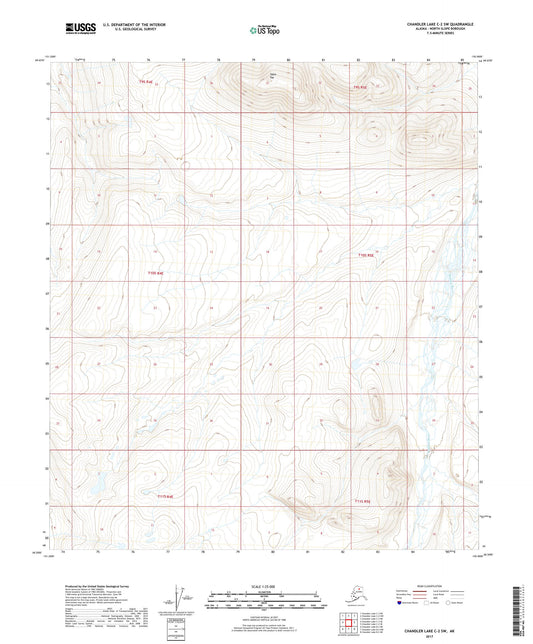 Chandler Lake C-2 SW Alaska US Topo Map Image