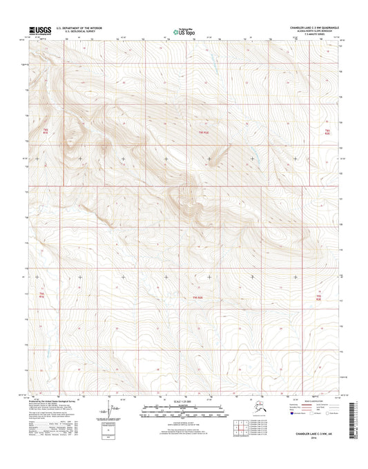 Chandler Lake C-3 NW Alaska US Topo Map Image
