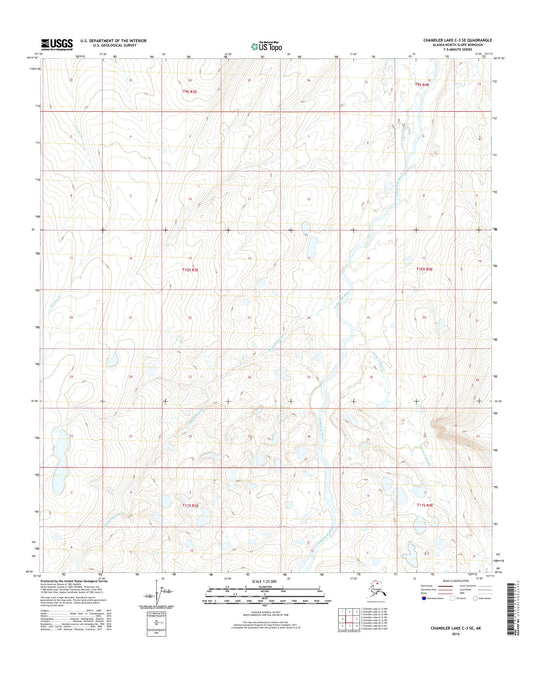 Chandler Lake C-3 SE Alaska US Topo Map Image