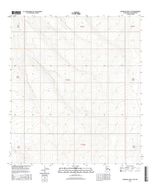 Chandler Lake C-3 SW Alaska US Topo Map Image