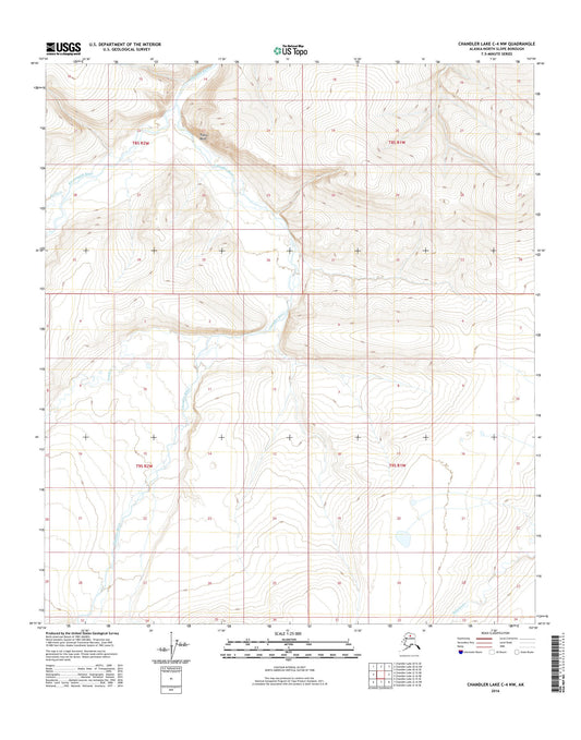Chandler Lake C-4 NW Alaska US Topo Map Image