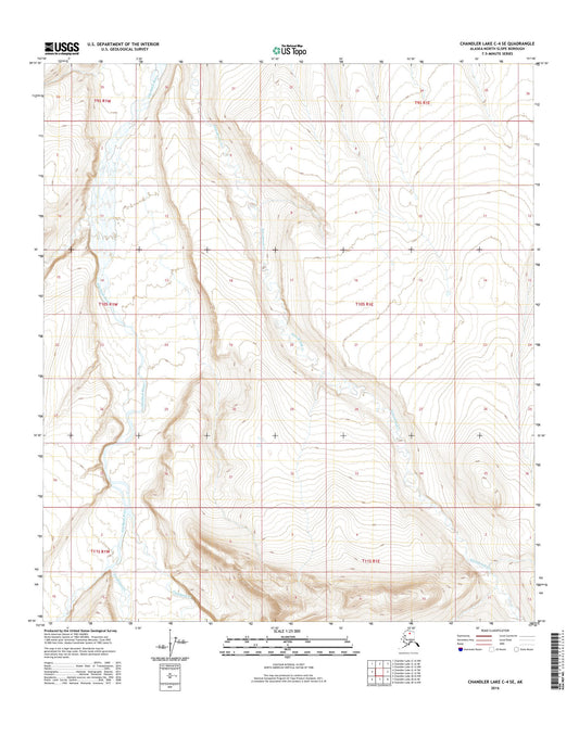 Chandler Lake C-4 SE Alaska US Topo Map Image