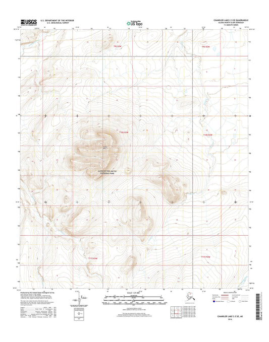 Chandler Lake C-5 SE Alaska US Topo Map Image