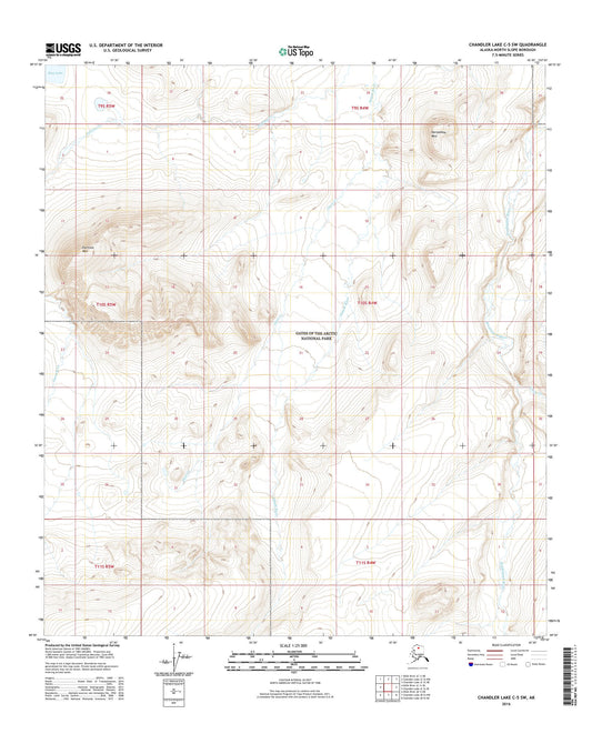 Chandler Lake C-5 SW Alaska US Topo Map Image
