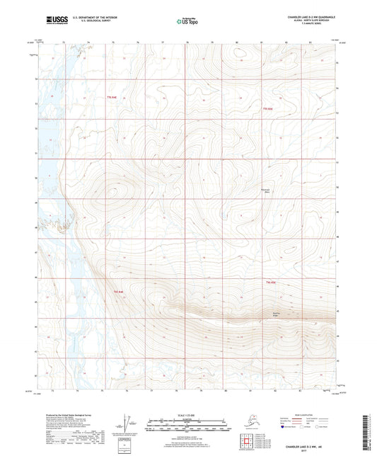 Chandler Lake D-2 NW Alaska US Topo Map Image