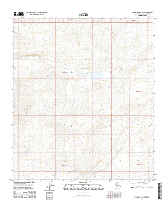 Chandler Lake D-3 SE Alaska US Topo Map Image