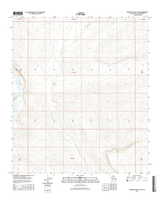 Chandler Lake D-3 SW Alaska US Topo Map Image