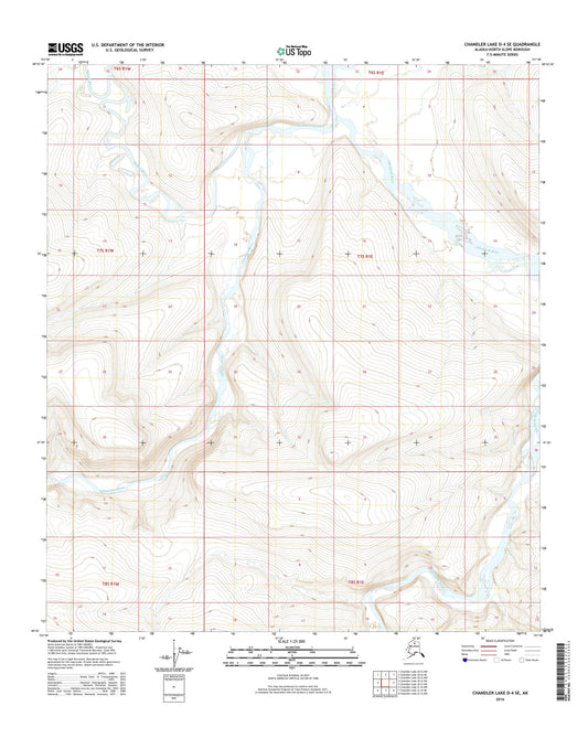 Chandler Lake D-4 SE Alaska US Topo Map Image