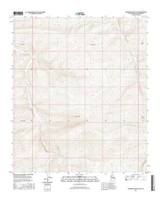 Chandler Lake D-5 NW Alaska US Topo Map Image