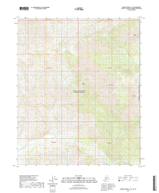 Charley River A-1 SE Alaska US Topo Map Image